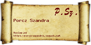 Porcz Szandra névjegykártya
